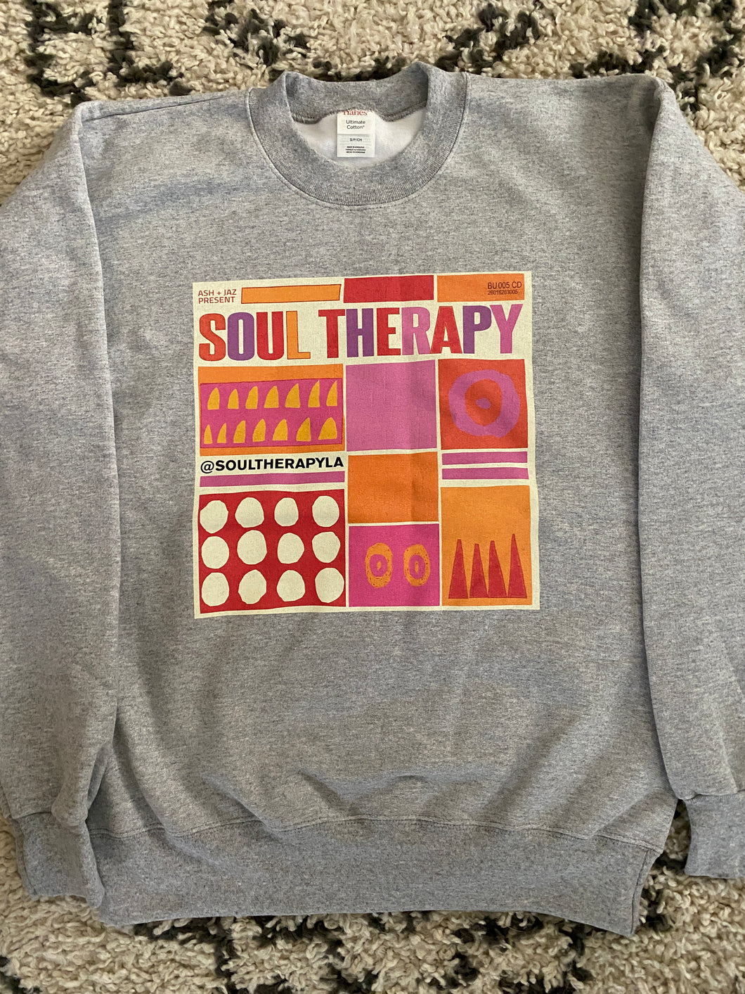 Soul Therapy Pink and Orange Crewneck